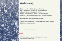 Sveikinimas Lietuvos nepriklausomybės atkūrimo dienos proga