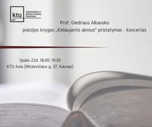 Prof. Giedriaus Alkausko poezijos knygos „Keliaujantis akmuo“ pristatymas - koncertas