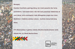 Sveikiname Lietuvos nepriklausybės atkūrimo dienos proga